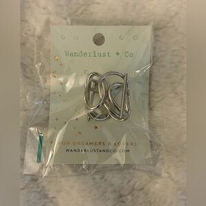 Wanderlust + Co Women’s Multi Helix Silver Ring Size 6 NWT